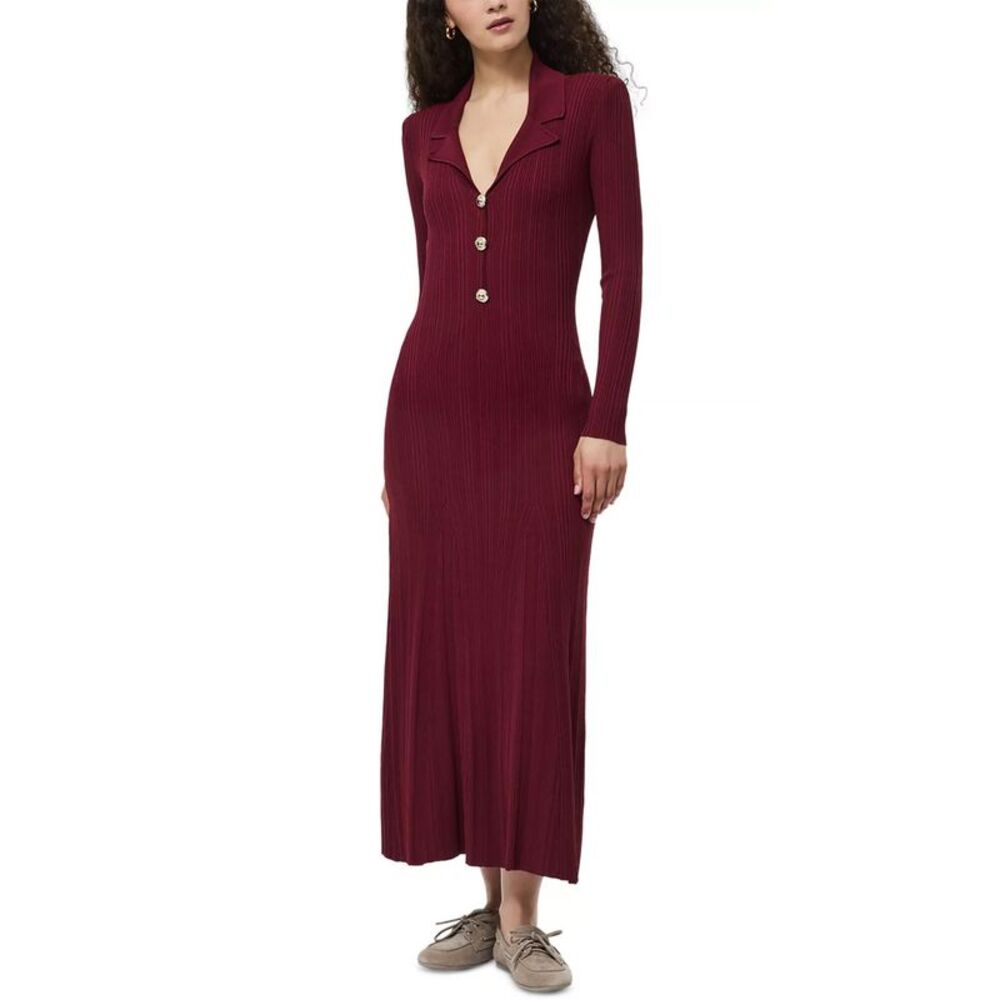 French Connection Womens Knit Maxi Dress Small Cabernet - NWT